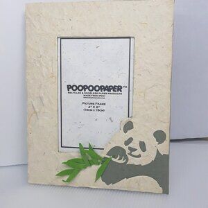 Poopoopaper Recycled Paper Panda w/3-D Leaves Photo Frame